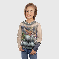 Лонгслив детский Большая драка с ниндзя, цвет: 3D-принт — фото 2