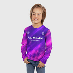 Лонгслив детский AC Milan legendary sport grunge, цвет: 3D-принт — фото 2