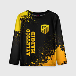 Лонгслив детский Atletico Madrid - gold gradient вертикально, цвет: 3D-принт