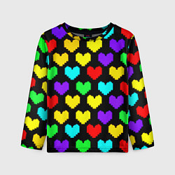 Детский лонгслив Undertale heart pattern