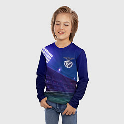 Лонгслив детский Benfica ночное поле, цвет: 3D-принт — фото 2