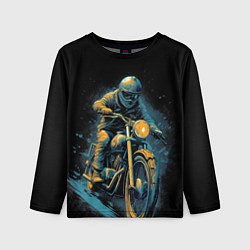 Детский лонгслив Ночной мотокросс