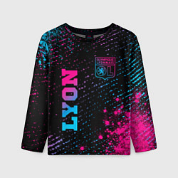 Детский лонгслив Lyon - neon gradient вертикально