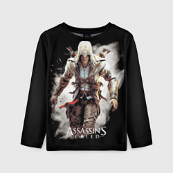 Лонгслив детский Assassins creed белая пыль, цвет: 3D-принт