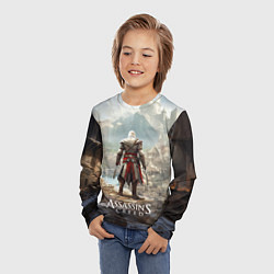 Лонгслив детский Assassins creed старинный город, цвет: 3D-принт — фото 2