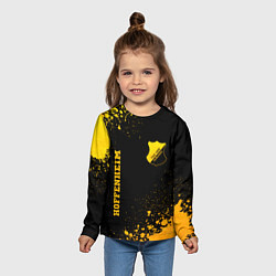 Лонгслив детский Hoffenheim - gold gradient вертикально, цвет: 3D-принт — фото 2