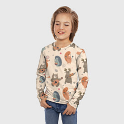 Лонгслив детский Животные с инструментами, цвет: 3D-принт — фото 2