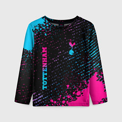 Детский лонгслив Tottenham - neon gradient вертикально