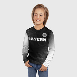 Лонгслив детский Bayern sport на темном фоне посередине, цвет: 3D-принт — фото 2