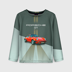 Лонгслив детский Porsche спортивный немецкий автомобиль, цвет: 3D-принт