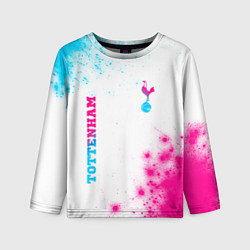 Детский лонгслив Tottenham neon gradient style вертикально