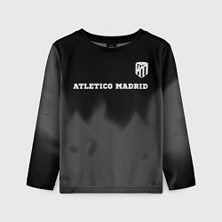 Лонгслив детский Atletico Madrid sport на темном фоне посередине, цвет: 3D-принт