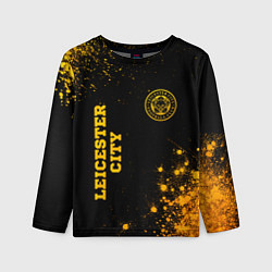 Детский лонгслив Leicester City - gold gradient вертикально