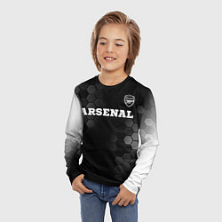 Лонгслив детский Arsenal sport на темном фоне посередине, цвет: 3D-принт — фото 2