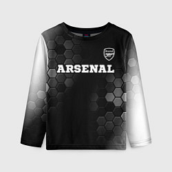 Лонгслив детский Arsenal sport на темном фоне посередине, цвет: 3D-принт