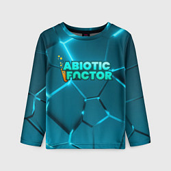 Лонгслив детский Abiotic Factor logo neon, цвет: 3D-принт