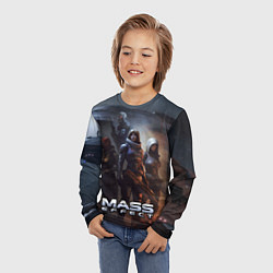 Лонгслив детский Mass Effect space game, цвет: 3D-принт — фото 2