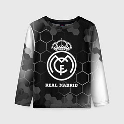 Лонгслив детский Real Madrid sport на темном фоне, цвет: 3D-принт