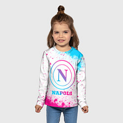 Лонгслив детский Napoli neon gradient style, цвет: 3D-принт — фото 2