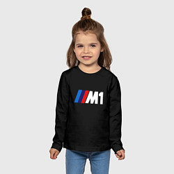 Лонгслив детский BMW m1 logo, цвет: 3D-принт — фото 2