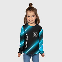 Лонгслив детский Napoli неоновые лампы, цвет: 3D-принт — фото 2