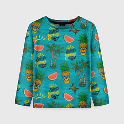 Детский лонгслив Enjoy summer pattern - pineapple