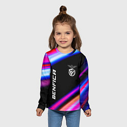 Лонгслив детский Benfica speed game lights, цвет: 3D-принт — фото 2