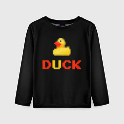 Лонгслив детский Пиксельная уточка, цвет: 3D-принт