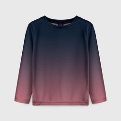 Детский лонгслив Тёмный градиент черничный в розовый