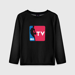 Лонгслив детский NBA tv logo, цвет: 3D-принт