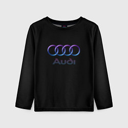 Лонгслив детский Audi neon logo, цвет: 3D-принт