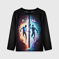 Лонгслив детский Portal люди в прыжке, цвет: 3D-принт