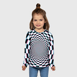 Лонгслив детский Оптическая иллюзия с погружением, цвет: 3D-принт — фото 2