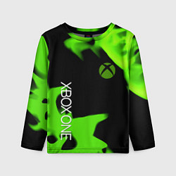 Детский лонгслив Xbox one green flame