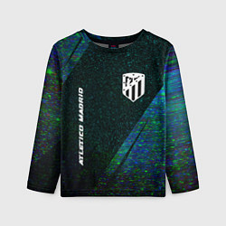 Детский лонгслив Atletico Madrid glitch blue