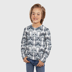 Лонгслив детский Серые котята, цвет: 3D-принт — фото 2