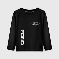 Детский лонгслив Ford logo white steel