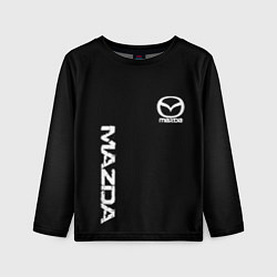 Лонгслив детский Mazda white logo, цвет: 3D-принт
