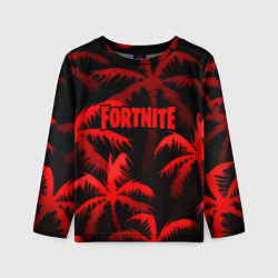 Лонгслив детский Fortnite tropic red, цвет: 3D-принт