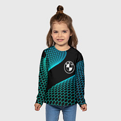 Лонгслив детский BMW electro hexagon, цвет: 3D-принт — фото 2