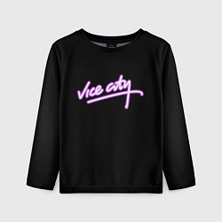 Лонгслив детский Vice city logo neon, цвет: 3D-принт