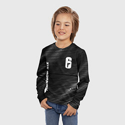 Лонгслив детский Rainbow Six metal cybersport lines, цвет: 3D-принт — фото 2