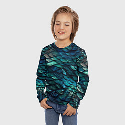 Лонгслив детский Перламутровая змеиная кожа, цвет: 3D-принт — фото 2