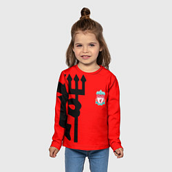 Лонгслив детский Liverpool fc sport steel, цвет: 3D-принт — фото 2