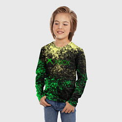 Лонгслив детский Xbox брызги красок, цвет: 3D-принт — фото 2