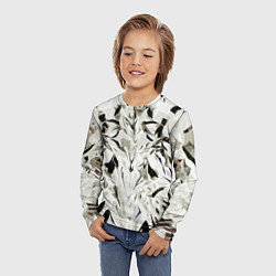 Лонгслив детский Black and white abstraction, цвет: 3D-принт — фото 2