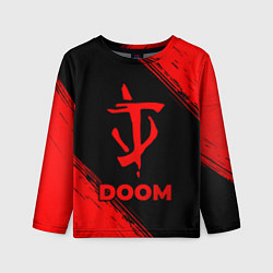 Лонгслив детский Doom - red gradient, цвет: 3D-принт