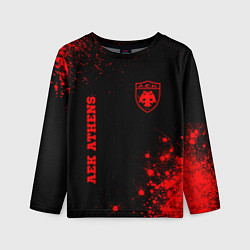 Детский лонгслив AEK Athens - red gradient вертикально