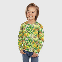 Лонгслив детский Птица на грушевом дереве, цвет: 3D-принт — фото 2