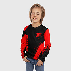 Лонгслив детский Hoffenheim - red gradient вертикально, цвет: 3D-принт — фото 2